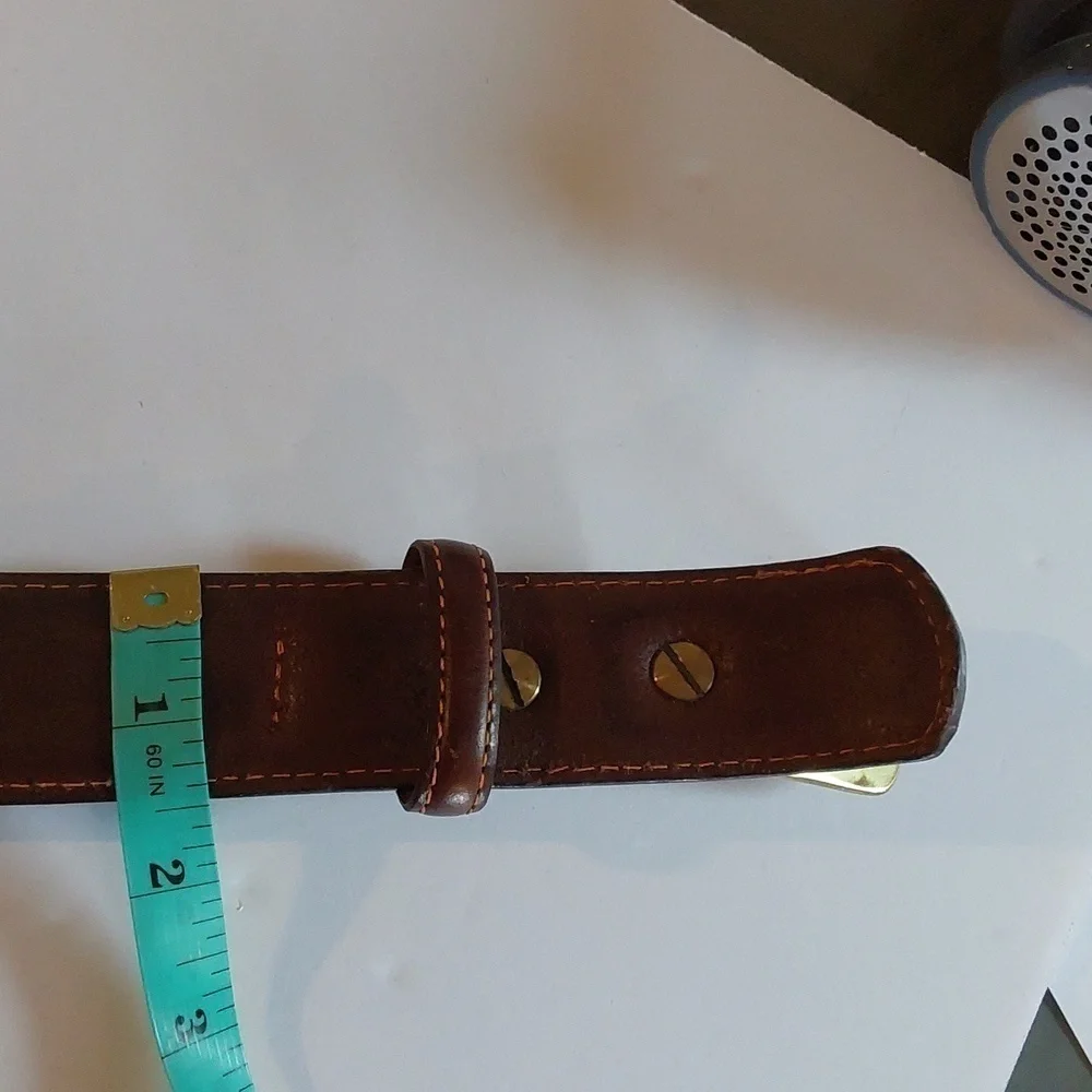 3 D Belt Co. |Mens Apache Ranger Western Belt Premium Leather Brass Sz.34